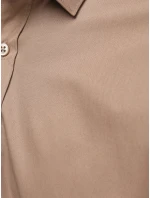 Pánská elegantní hladká béžová košile REGULAR FIT FashionStreet DX2686