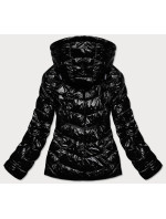Černá dámská lakovaná bunda (B9759-1)