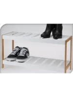 POLICOVÁ SKŘÍŇKA NA BOTY 2 ÚROVNĚ BAMBUSOVÁ