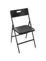 STOLEK PRO CATERING KOMPAKTNÍ STOLEK 86,5x86,5x71 cm a 4 SEDÁTKA ČERNÝ