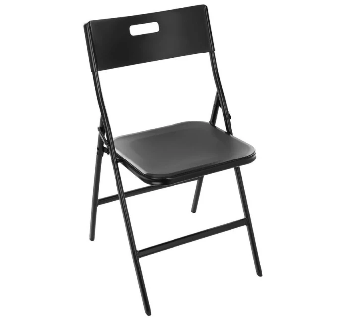 STOLEK PRO CATERING KOMPAKTNÍ STOLEK 86,5x86,5x71 cm a 4 SEDÁTKA ČERNÝ