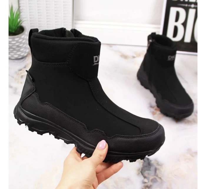 DK Jr DK58A nepromokavé zateplené sněhové boty černé DK Jr DK58A nepromokavé zateplené sněhové boty černé