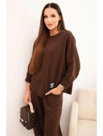 Komplet bavlněný mikina + kalhoty tmavě mátová Komplet bavlněný mikina + kalhoty tmavě mátová