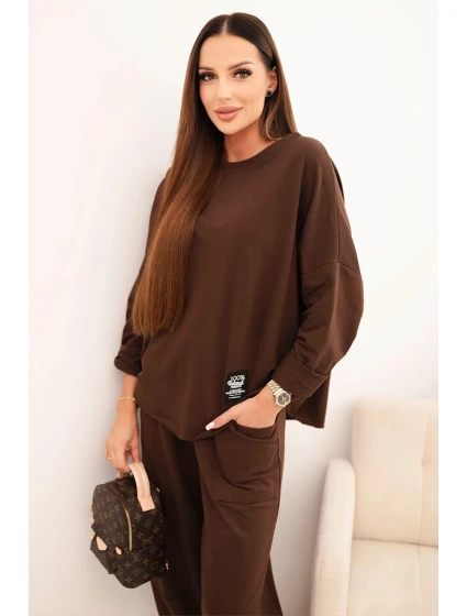 Komplet bavlněný mikina + kalhoty tmavě mátová Komplet bavlněný mikina + kalhoty tmavě mátová