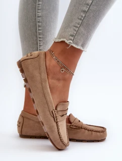 Klasické Dámské Mokasíny Zamszové Hnědé model 21653962 - EVENTO