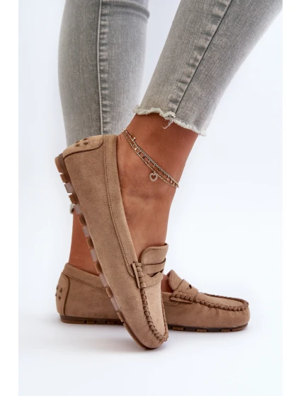 Klasické Dámské Mokasíny Zamszové Hnědé model 21653962 - EVENTO Klasické Dámské Mokasíny Zamszové Hnědé model 21653962 - EVENTO