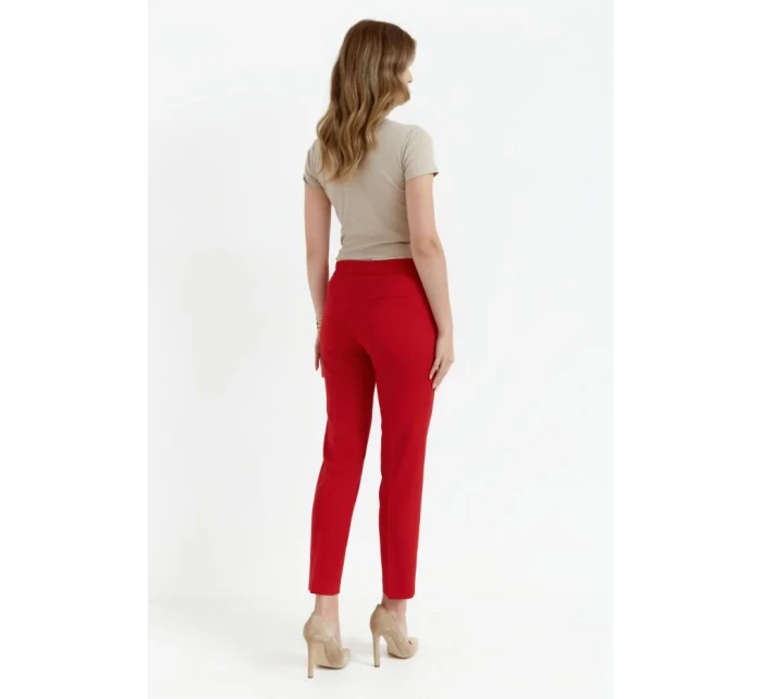 K055 Kalhoty s úzkými nohavicemi - červené