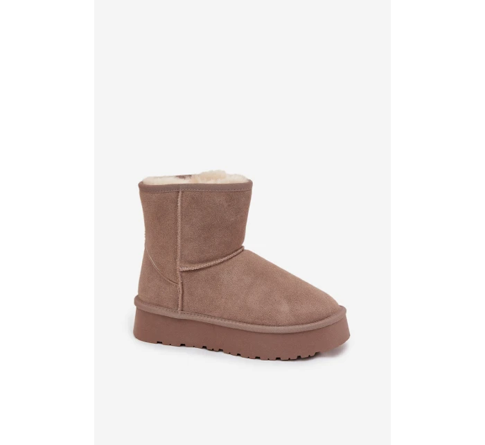 Dámské sněhule W5825 hnědé - Sweet Shoes