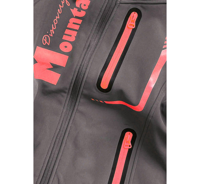 Dámská softshelová bunda v grafitovo-růžové barvě (HH030)