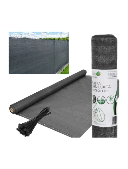 ODSTÍN SÍŤ 140G/M2 1,5X25M TMAVĚ ŠEDÁ