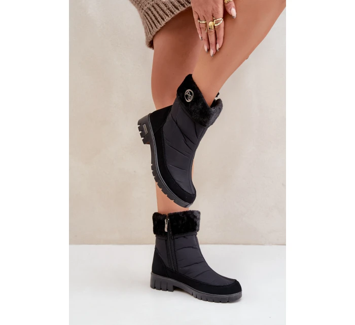 Dámské Módní zateplené sněhule Progress model 21602424 Černé - Boto Dámské Módní zateplené sněhule Progress model 21602424 Černé - Boto