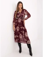 Sukienka IT SK model 21488890 bordowy - FPrice Sukienka IT SK model 21488890 bordowy - FPrice