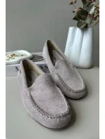 Dámské eko semišové mokasíny, fialová Amrutia