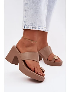 Klapky na podpatku model 225377 Step in style