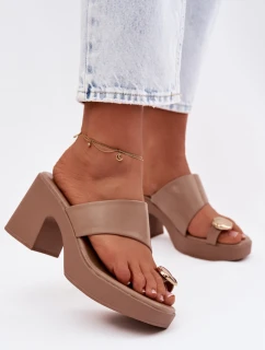 Klapky na podpatku model 225377 Step in style