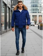 FashionStreet pánská tmavě modrá zimní bunda TX3943z FashionStreet pánská tmavě modrá zimní bunda TX3943z