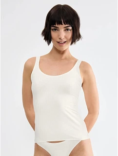 Dámské tílko sloggi ZERO Feel Pure Tank Top krémové Silk White - SLOGGI