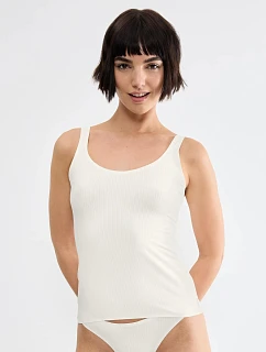 Dámské tílko sloggi ZERO Feel Pure Tank Top krémové Silk White - SLOGGI