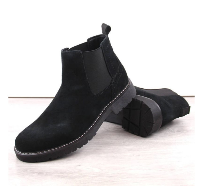 Filippo M PAW499A černé kožené nazouvací pantofle