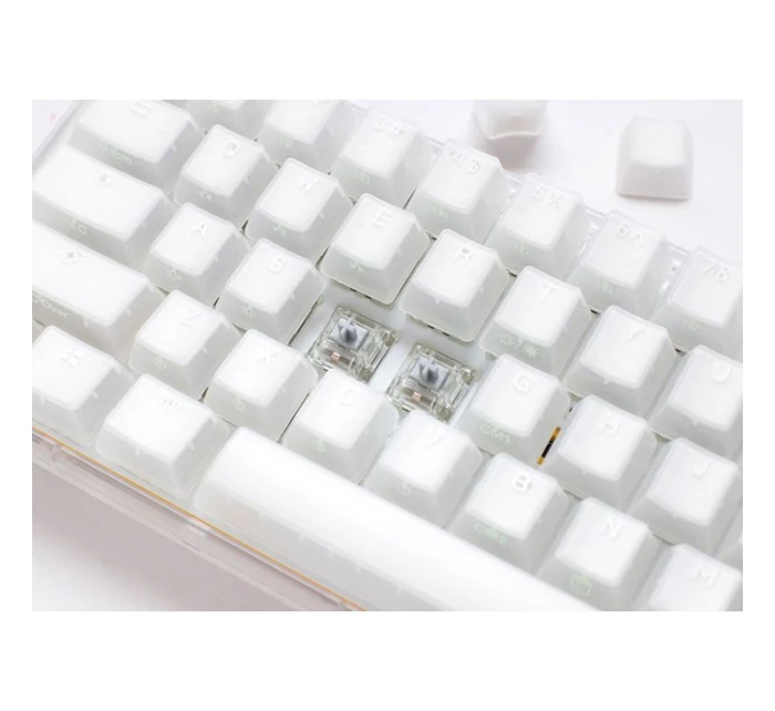 One 3 Aura White SF Herní USB QWERTY klávesnice American model 21491743 White - Ducky