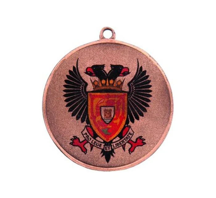 Bronzová medaile s prostorem pro emblém 50 mm - ocelová medaile s potiskem luxoru