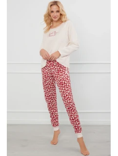 Italská móda Evora long length sp. barva:ecru/print