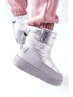 Dámské Sněhule Big Star model 21561942 Stříbrné - Big Star Shoes Dámské Sněhule Big Star model 21561942 Stříbrné - Big Star Shoes