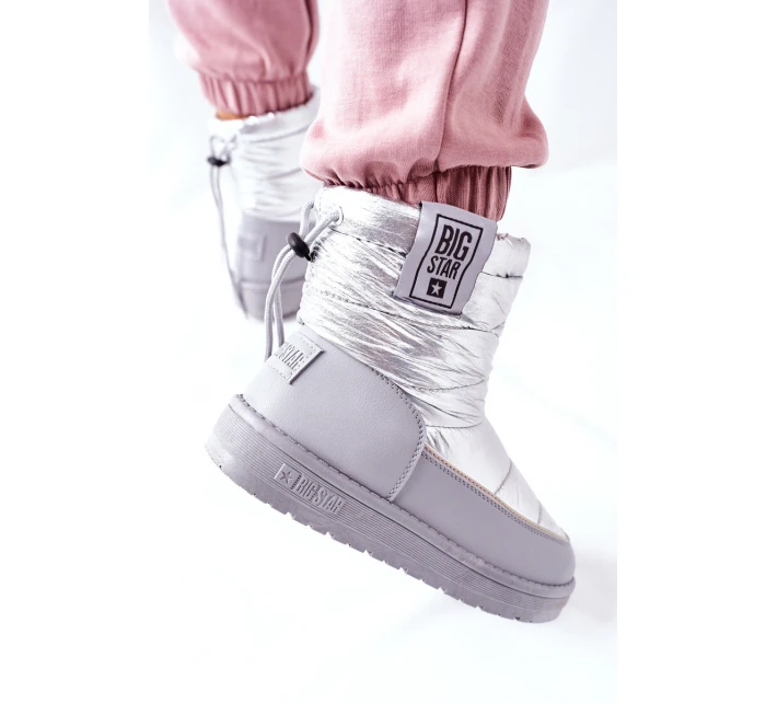 Dámské Sněhule Big Star model 21561942 Stříbrné - Big Star Shoes Dámské Sněhule Big Star model 21561942 Stříbrné - Big Star Shoes