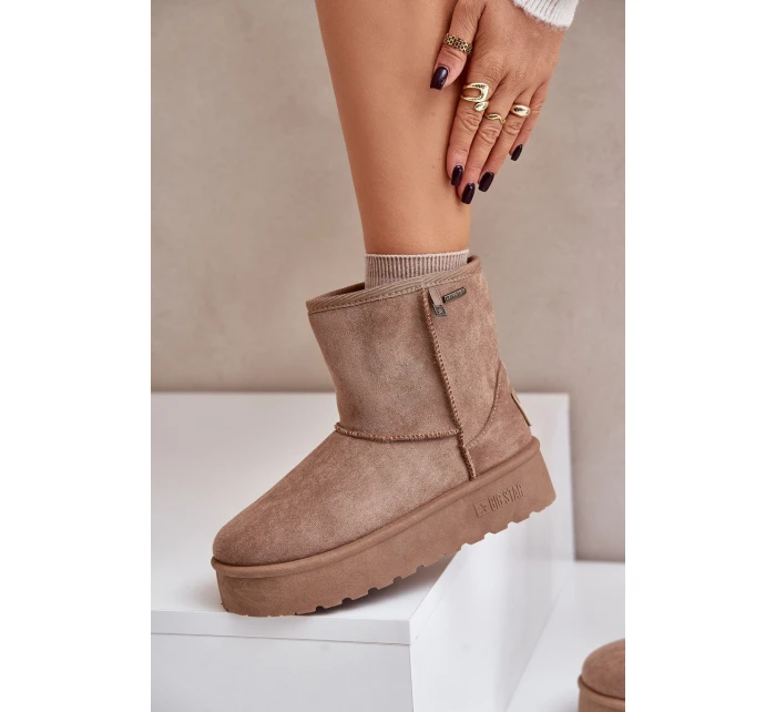 Vysoké dámské sněhule na platformě Big Star model 21677572 béžové - Big Star Shoes Vysoké dámské sněhule na platformě Big Star model 21677572 béžové - Big Star Shoes