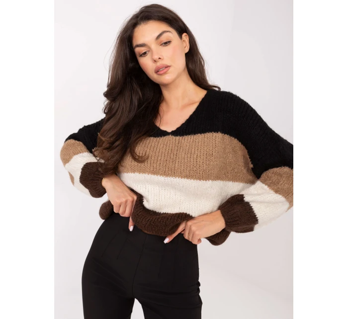 Sweter MI SW model 21365568 czarno brązowy - FPrice