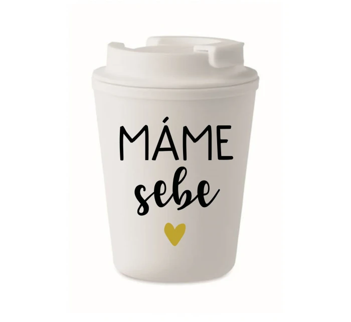 MÁME SEBE - bílý termohrnek 300 ml