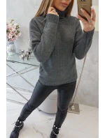 Svetr s rolákem S2020-16 tmavě šedý - Kesi