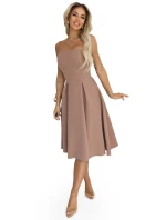 rozšířené midi šaty pro  béžové model 21750861 - numoco