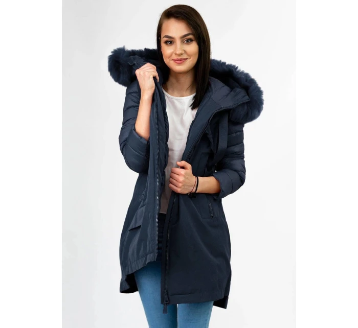 ZIMOWA KURTKA DAMSKA Z  GRANATOWA model 21242200 - Libland