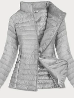 Šedá dámská prošívaná bunda (6651)