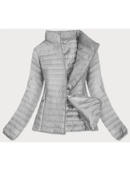 Šedá dámská prošívaná bunda model 15064752 - MINORITY Šedá dámská prošívaná bunda model 15064752 - MINORITY