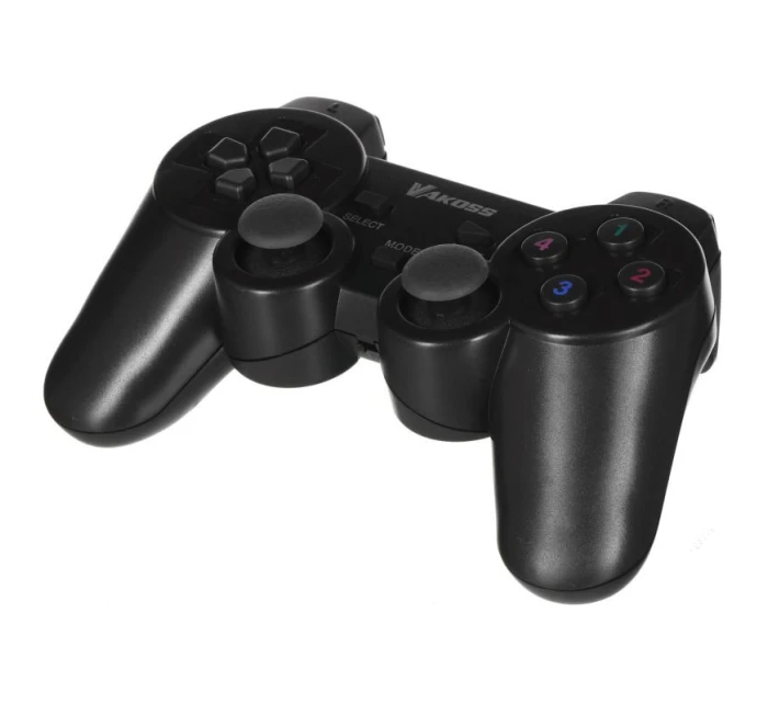 VAKOSS BEZDRÁTOVÝ USB GAMEPAD S DUÁLNÍM NÁRAZEM, PC/PS3, DIGITÁLNÍ A ANALOGOVÝ REŽIM, GP-4705BK ČERNÝ VAKOSS BEZDRÁTOVÝ USB GAMEPAD S DUÁLNÍM NÁRAZEM, PC/PS3, DIGITÁLNÍ A ANALOGOVÝ REŽIM, GP-4705BK ČERNÝ