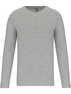 K Elastické tričko s dlouhým rukávem 20. light grey heather model 22422593 - Kariban
