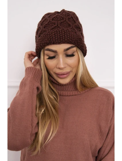 Roma Bis fleecová čepice K235 hnědá Roma Bis fleecová čepice K235 hnědá