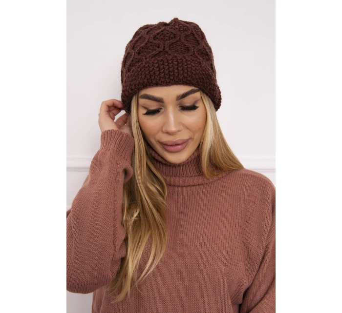 Roma Bis fleecová čepice K235 hnědá Roma Bis fleecová čepice K235 hnědá