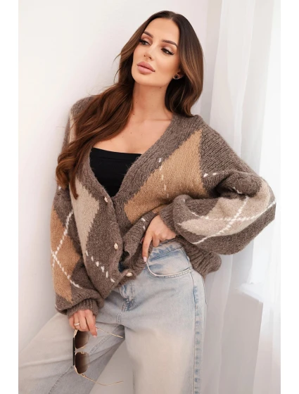Dámský svetr s model 21774791 na knoflíky fango - K-Fashion