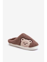 Dámské Plyšové Pantofle S Medvědem Hnědé Fiorinella Dámské Plyšové Pantofle S Medvědem Hnědé Fiorinella