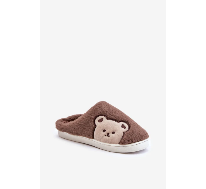 Dámské Plyšové Pantofle S Medvědem Hnědé Fiorinella Dámské Plyšové Pantofle S Medvědem Hnědé Fiorinella