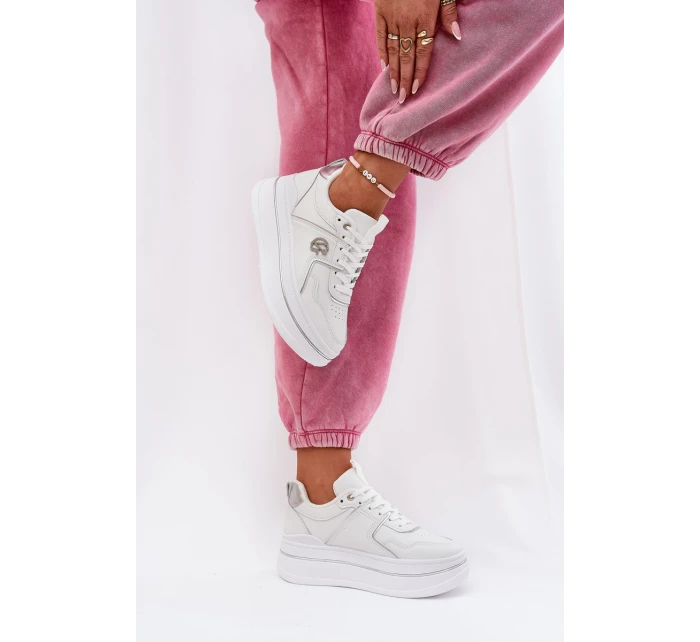 Dámské Sportovní Boty Na Platformě Bílé model 21687811 - Boto Dámské Sportovní Boty Na Platformě Bílé model 21687811 - Boto