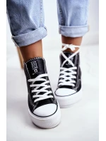 Dámské vysoké tenisky Big Star - černé