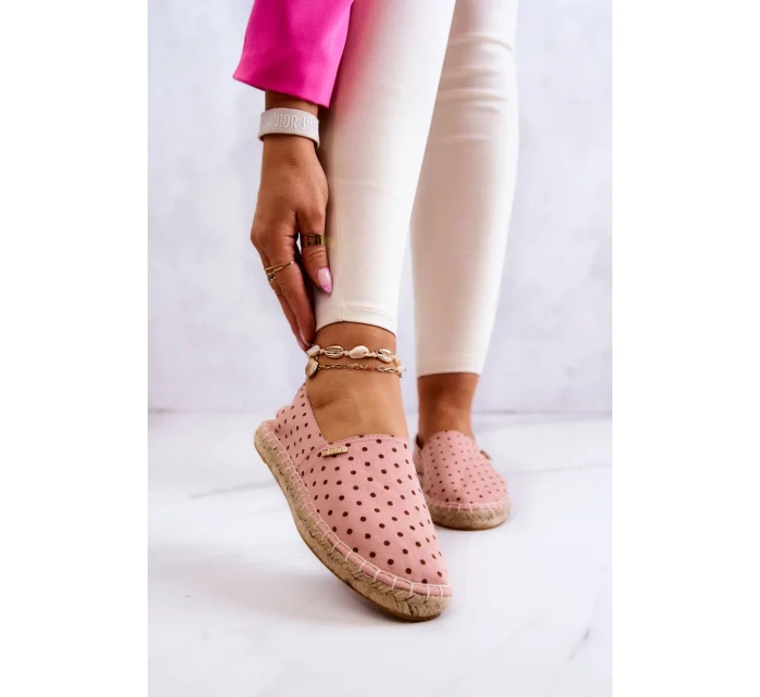 Dámské módní espadrilky Polka Dots Big Star - růžové
