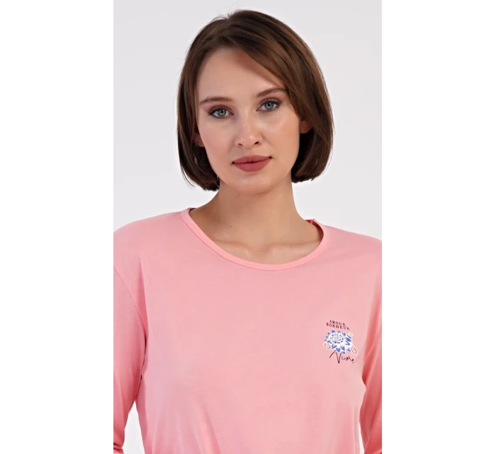 Dámské pyžamo dlouhé Květy Dámské pyžamo dlouhé Květy