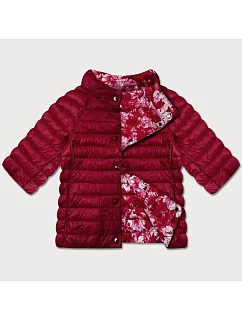 Dámská bunda plus size s 3/4 rukávem Minority červená/mohatá (M23-7010-16)