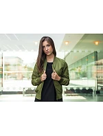 BY 044 Dámská bomber bunda model 22415699 dark olive - Build your Brand BY 044 Dámská bomber bunda model 22415699 dark olive - Build your Brand