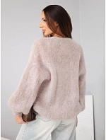 Dámský svetr na knoflíky s volným střihem z 80 fango model 22342318 - K-Fashion Dámský svetr na knoflíky s volným střihem z 80 fango model 22342318 - K-Fashion